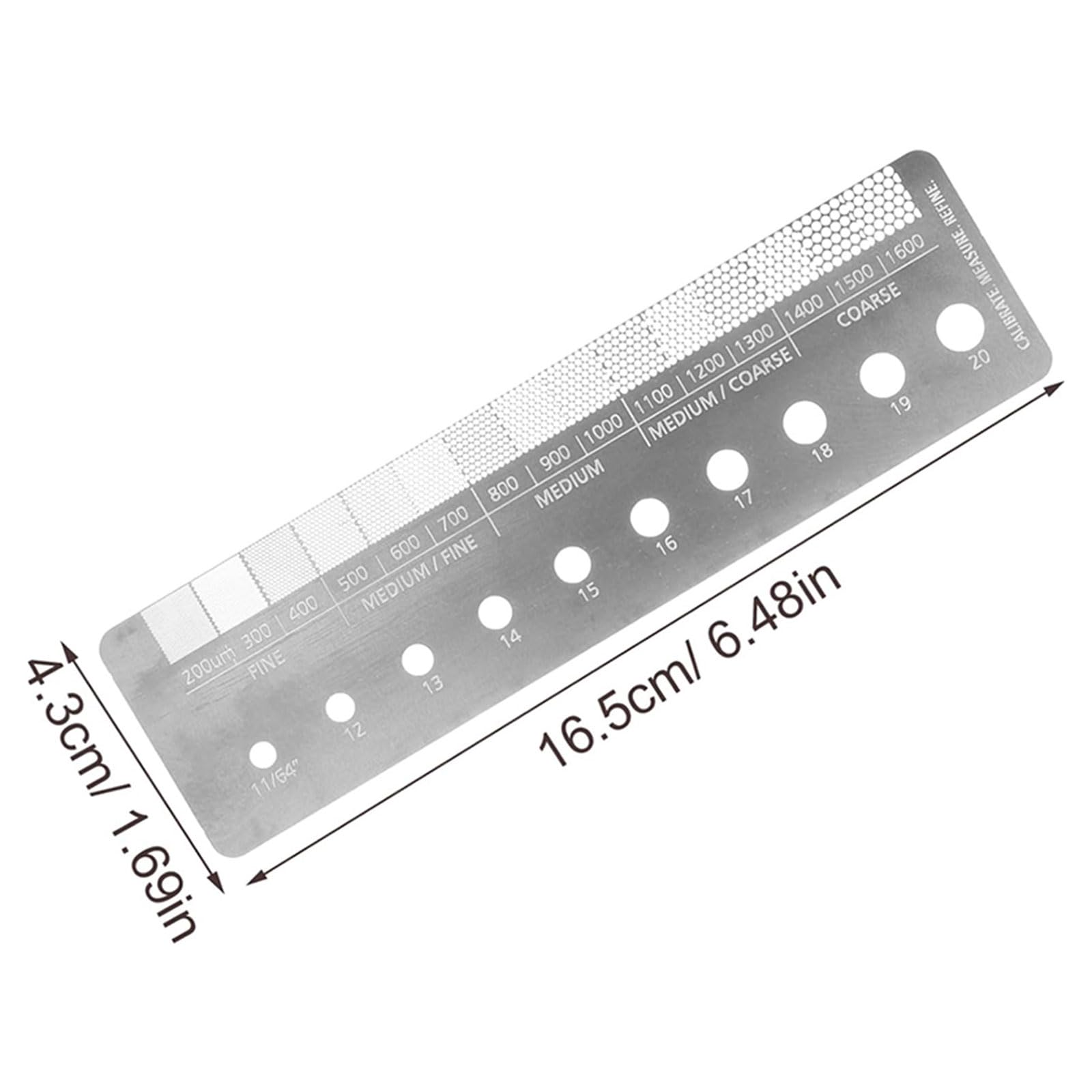 Premium Stainless Steel Coffee Size Ruler - Essential Coffee Bean Grinder Accessory for Precise Grinding Measurement | Perfect for Espresso, French Press & Pour Over Brewing