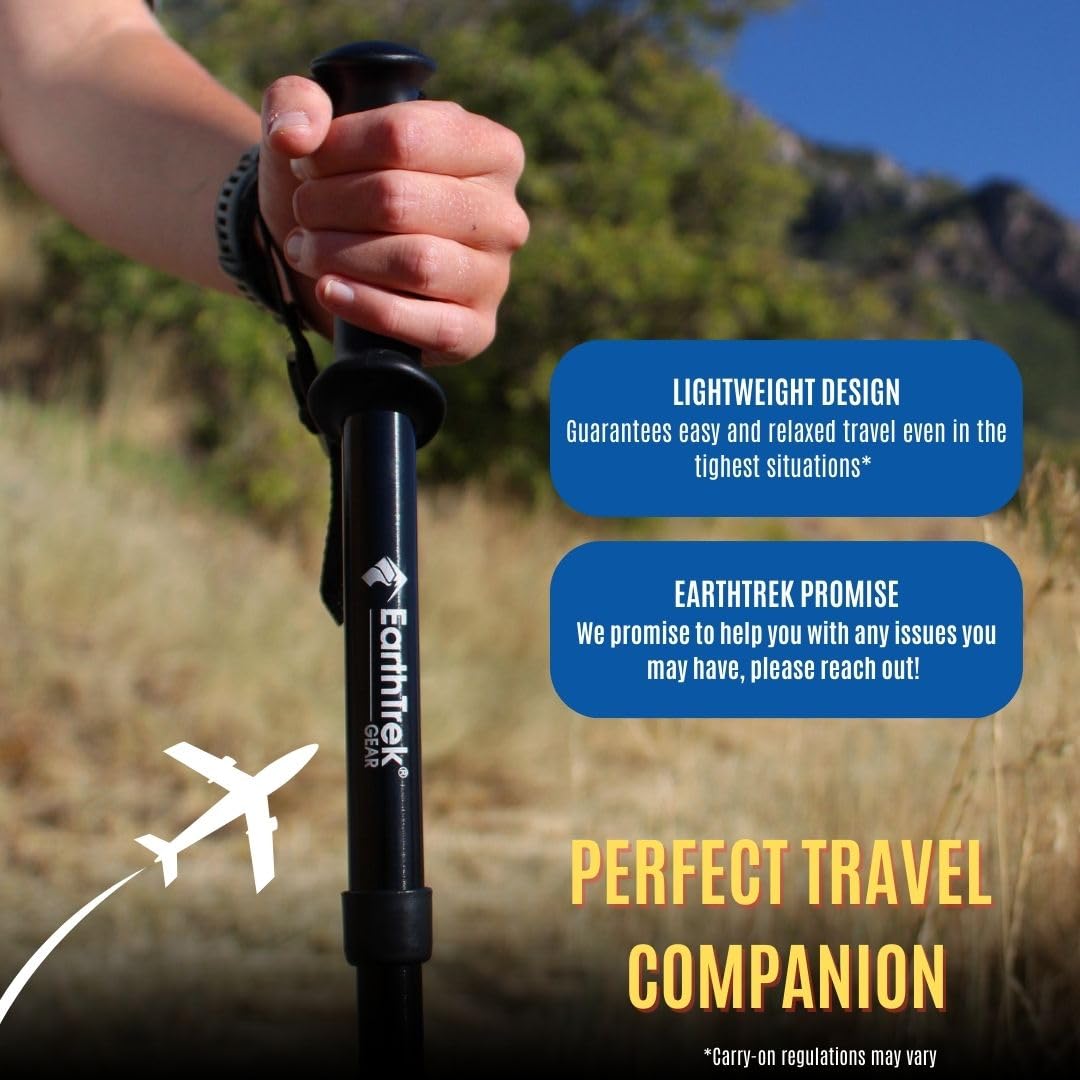 Lightweight Adjustable Folding Collapsible Trekking Poles for Hiking, Walking & Travel - Perfect for Backpacking, Camping & Outdoor Adventures