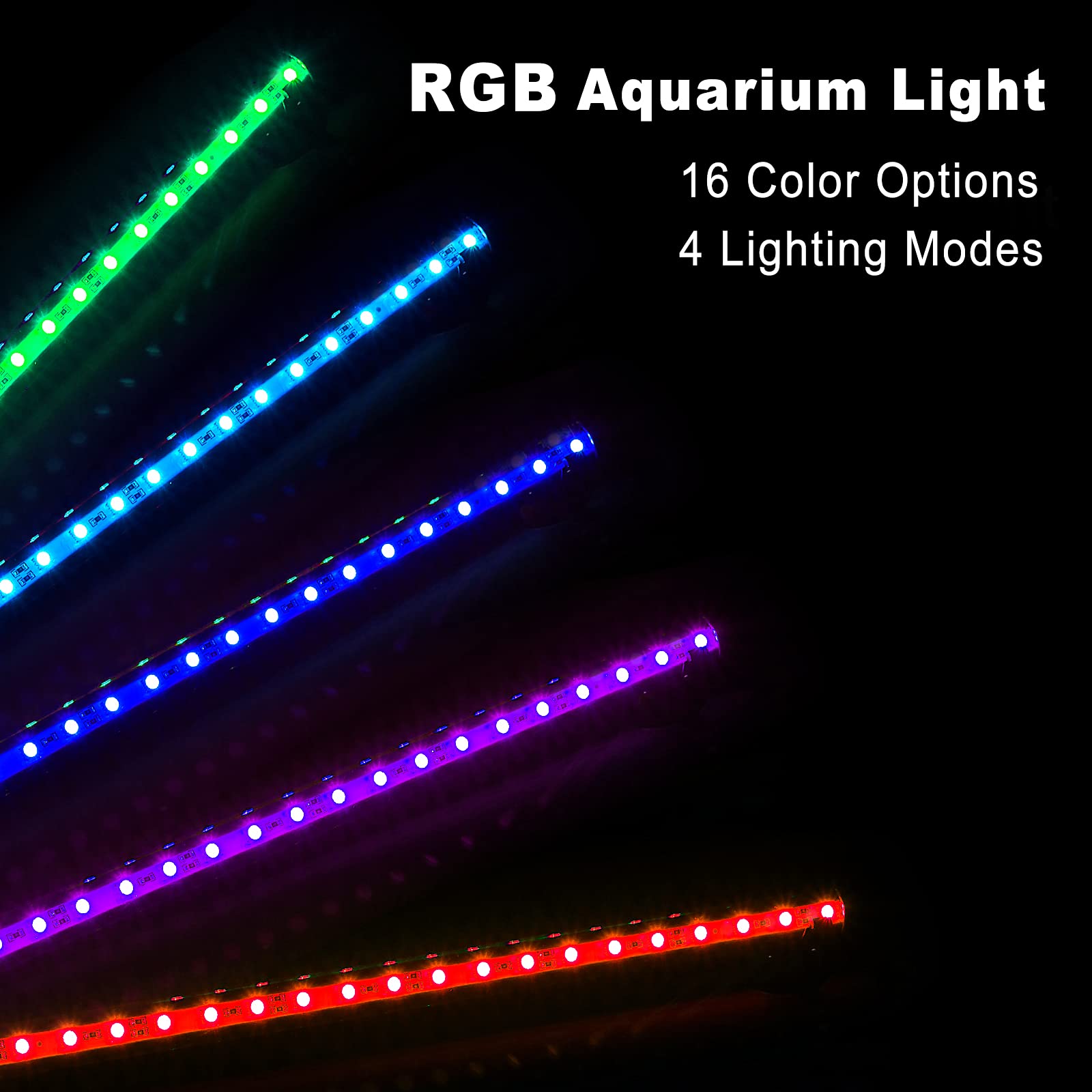 GreenSun Submersible LED Aquarium Light - 7 Inch Waterproof Fish Tank Light with APP Control for Freshwater & Saltwater Tanks | Perfect for Coral Growth, Planted Tanks & Night Viewing