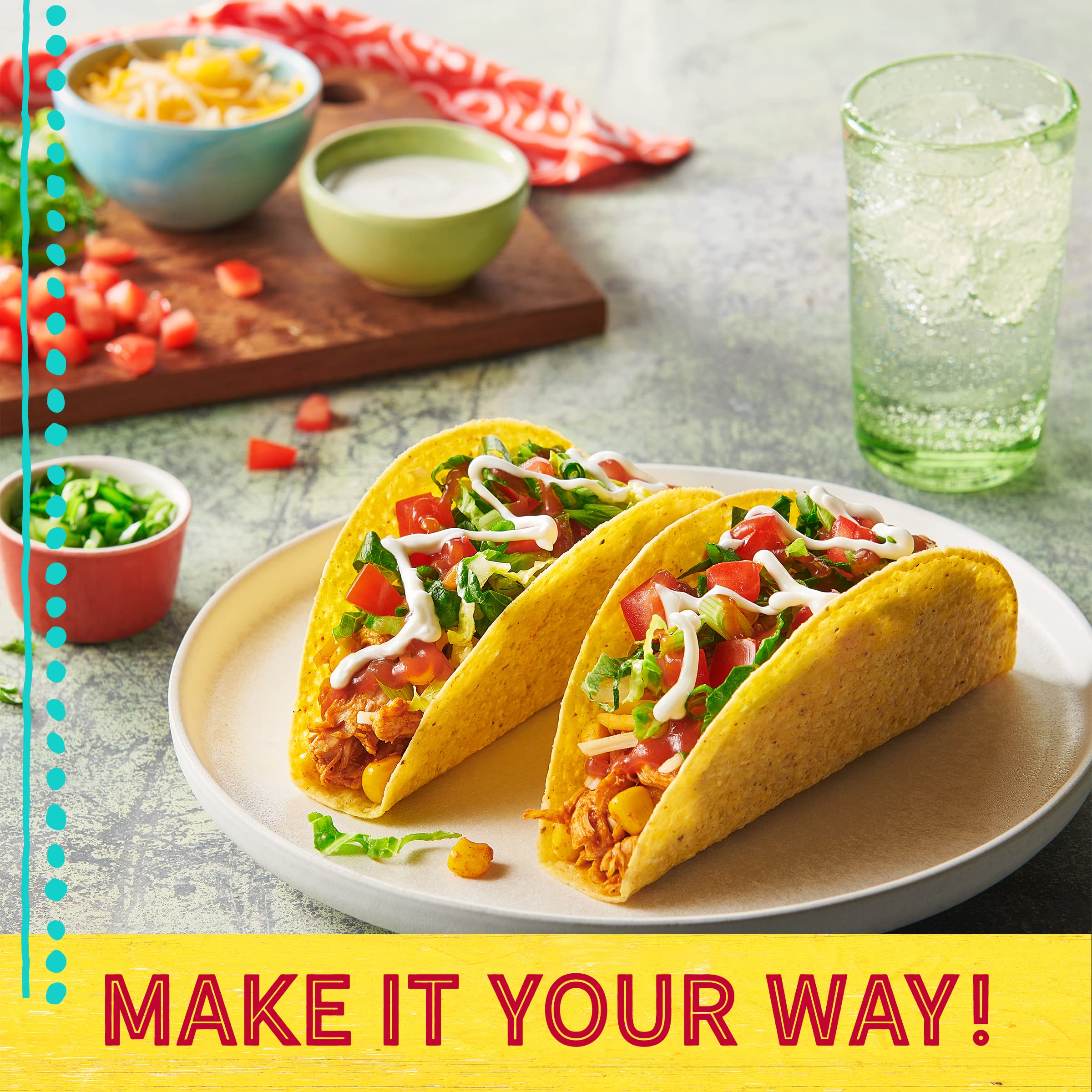 Old El Paso Stand 'N Stuff Taco Dinner Kit - 8.8 oz (Pack of 1) | Easy Mexican Meal Kit with Hard Taco Shells, Seasoning & Sauce | Perfect for Family Taco Night, Parties & Quick Dinners
