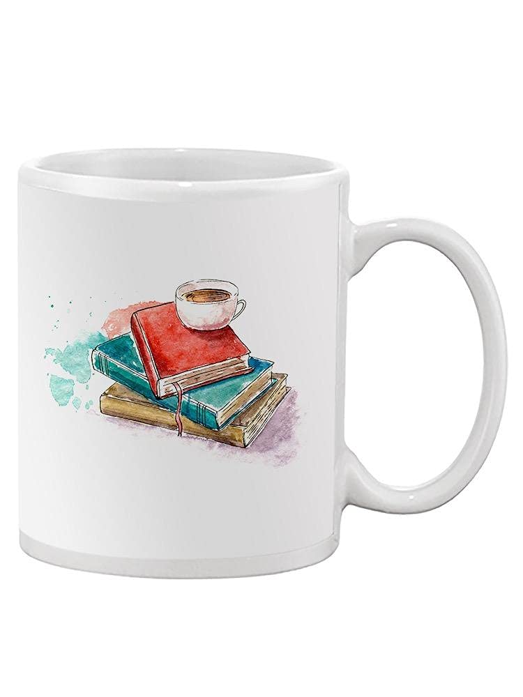 Smartprints Books Sketch Mug - Ceramic Coffee Cup with Unique Book Design - Perfect for Book Lovers, Writers & Readers - Great Gift for Tea, Coffee & Hot Chocolate Lovers - Ideal for Home, Office & Library Use
