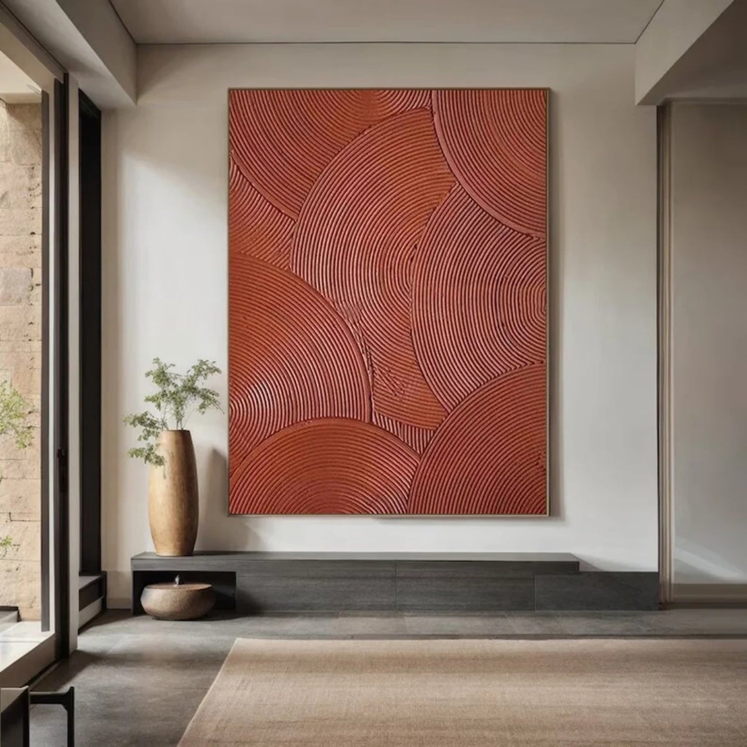 Abstract Texture Painting #AB 350 - Modern Wall Art for Living Room, Bedroom & Office Decor - Handmade Canvas Artwork for Home & Office Interior Design