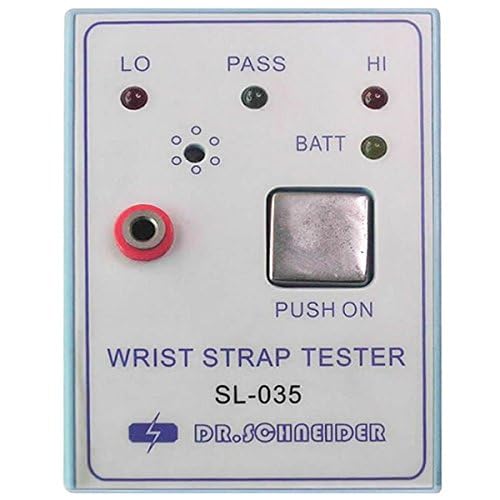 Anti-Static Wrist Strap Tester - ESD Wristband Grounding Tester for Electronics Workbench, PC Repair & Manufacturing | Static Electricity Protection Tool
