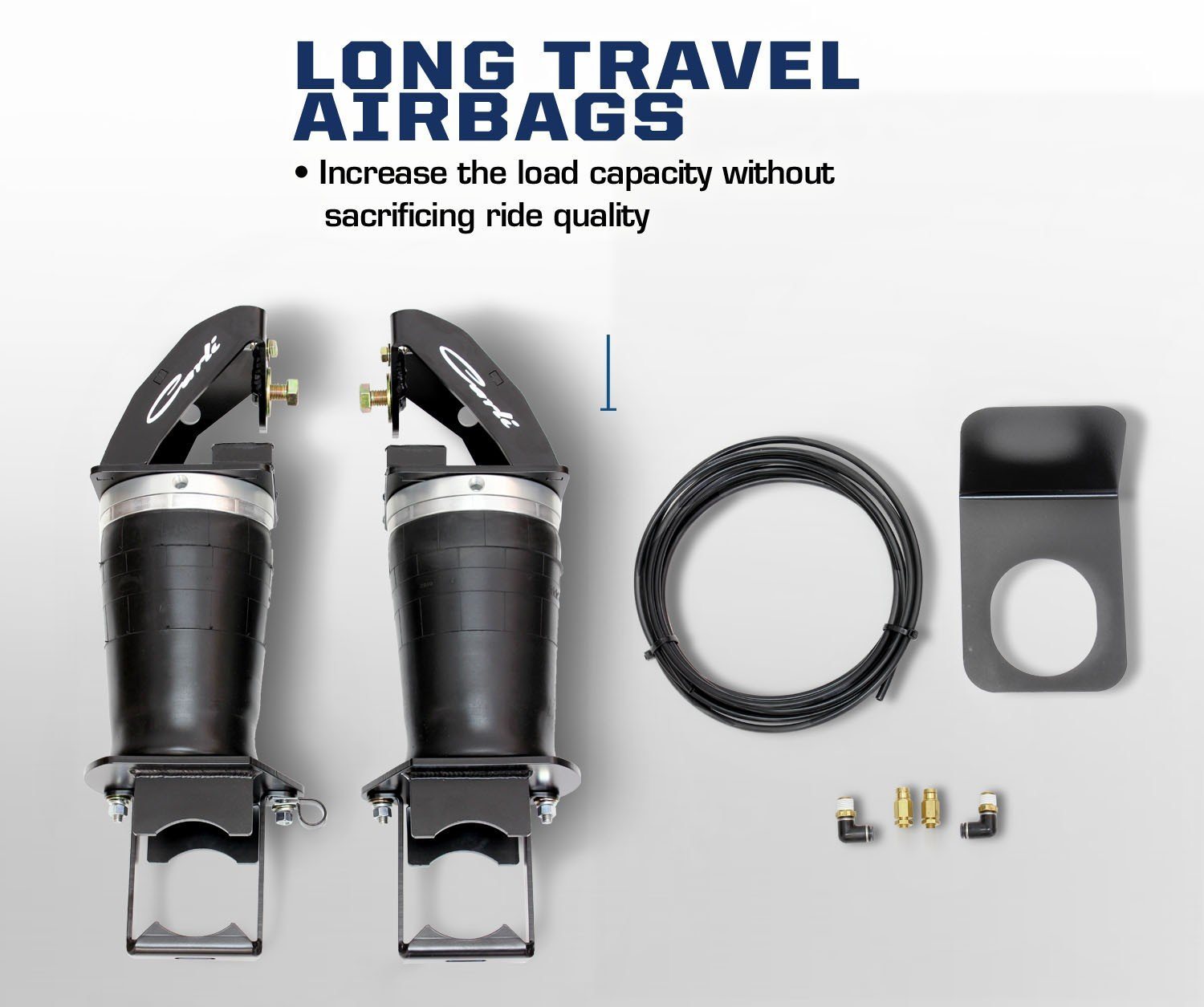 2005-2016 Ford F250 F350 Carli Suspension Long Travel Air Bag Kit - Heavy Duty Off-Road Towing & Load Leveling Upgrade for Pickup Trucks
