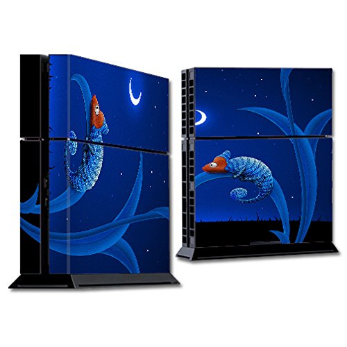 Blue Chameleon Vinyl Skin Decal Wrap for PS4 Sony Playstation 4 Console - Custom Protective Cover for Gaming Setup & Room Decor