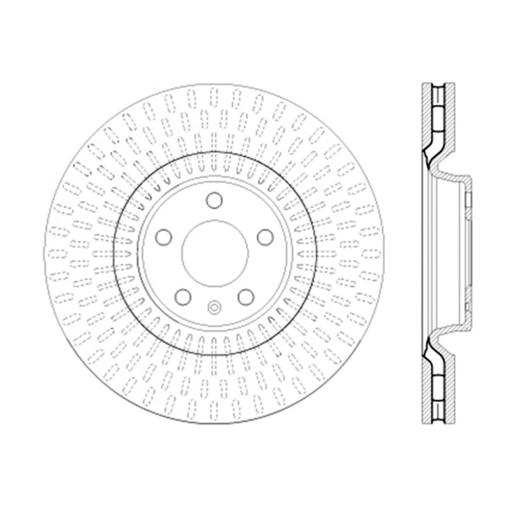 StopTech Performance Brake Rotors for Audi A8 Quattro 2013-2018 - Slotted & Drilled Sport Rotors (127.33134L) | Enhanced Braking for High-Speed Driving & Track Use