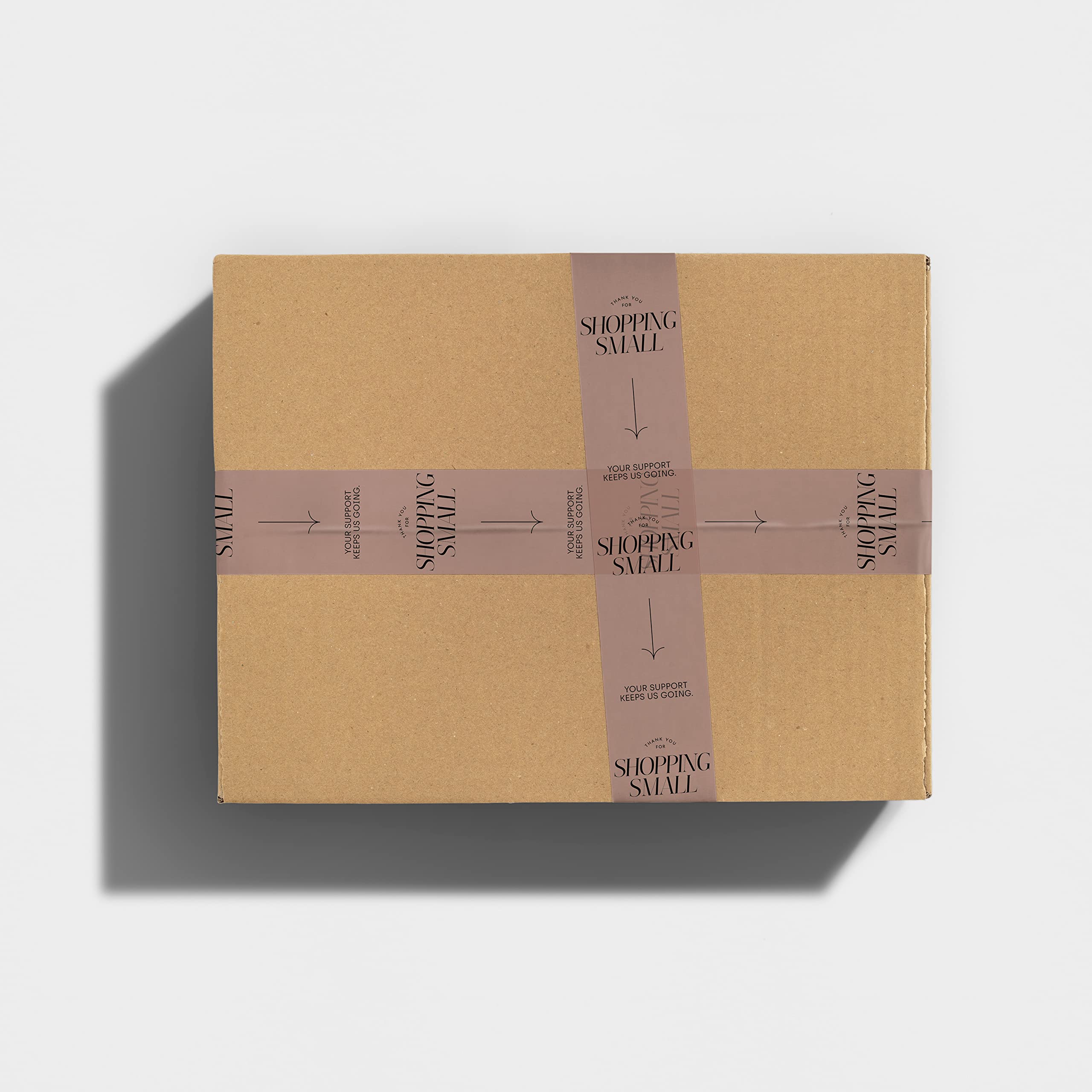 Thank You Packing Tape - Blush, Brown & Black Decorative Shipping Tape for Small Businesses | 1.88