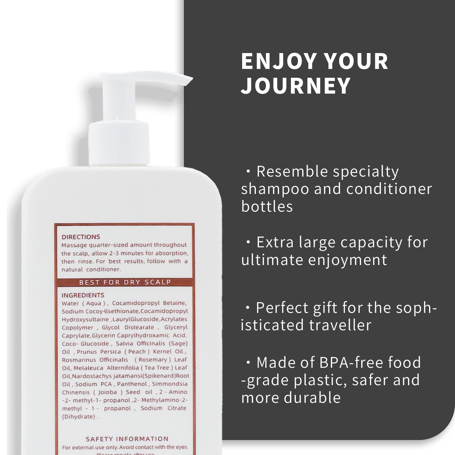 2 Pack Leak-Proof Plastic Flasks - Discreet Empty Shampoo & Conditioner Bottles for Liquor | Cruise Ship Essentials, Travel Accessories | Perfect for Sneaking Drinks on Cruises & Outdoor Adventures