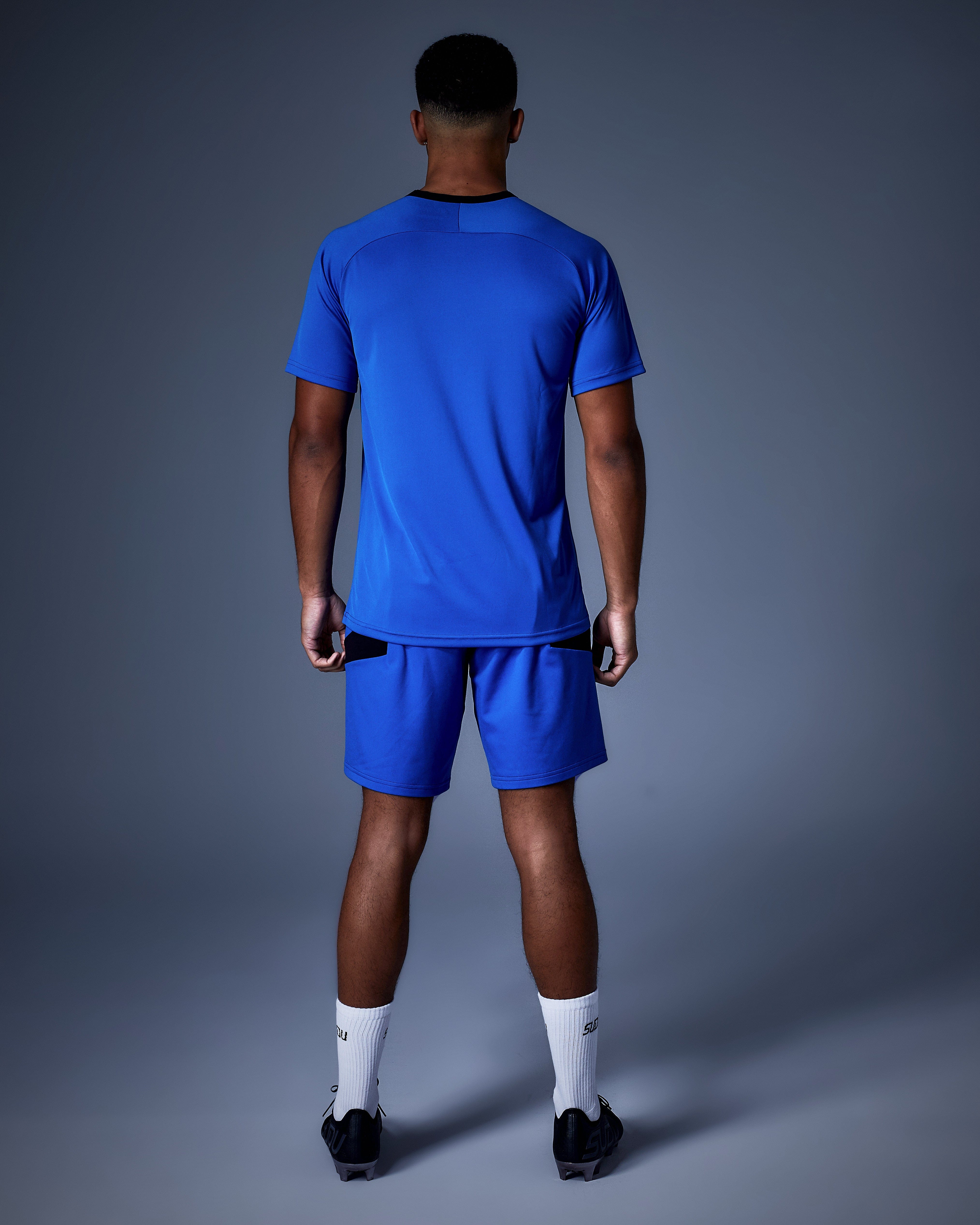 SPS 01 Training Shorts for Men - Lightweight & Breathable Gym Workout Shorts with Pockets - Blue - Perfect for Running, Basketball & Fitness Training