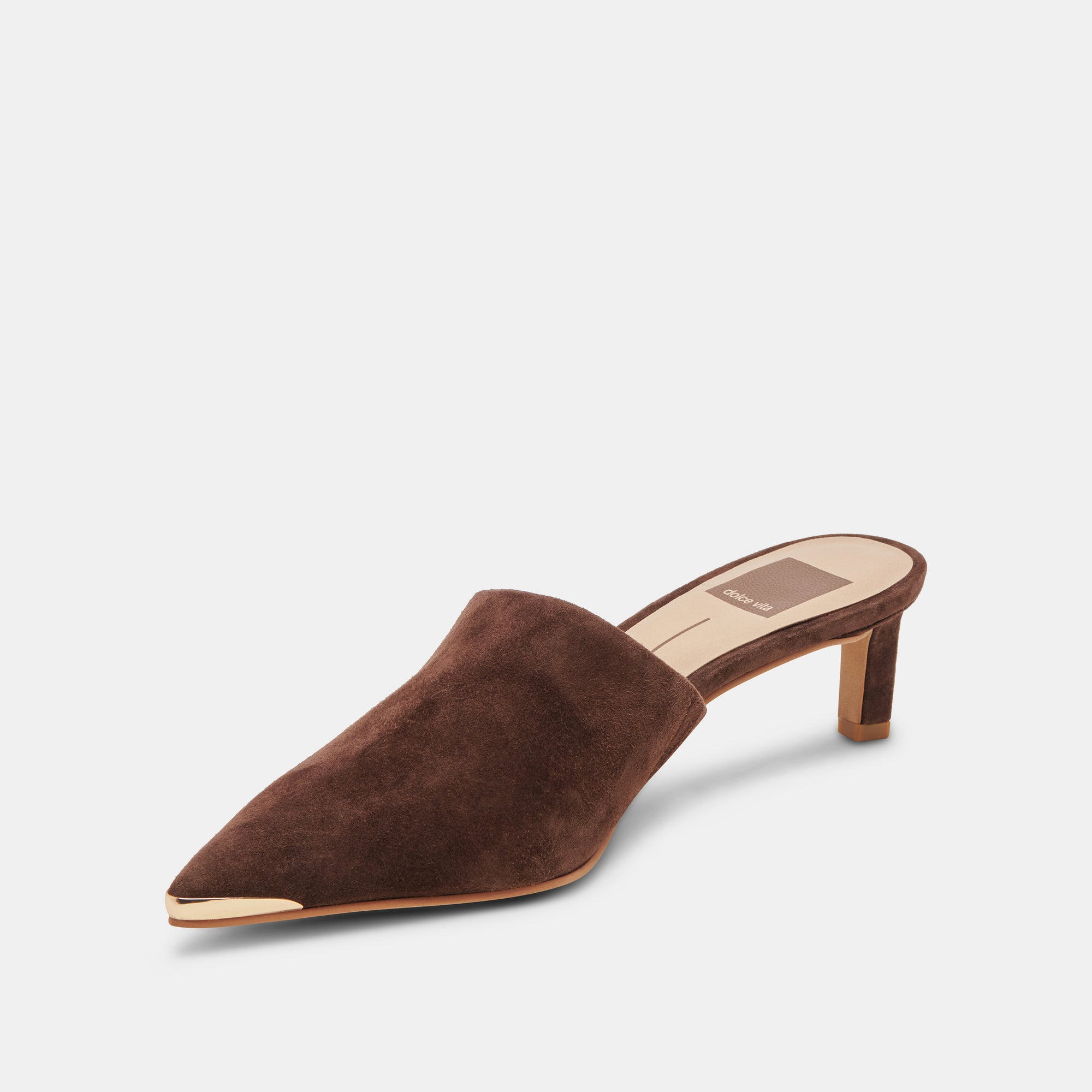 LEXY Women's DK Brown Suede High Heels - Stylish & Comfortable Dress Shoes for Work, Parties & Special Occasions