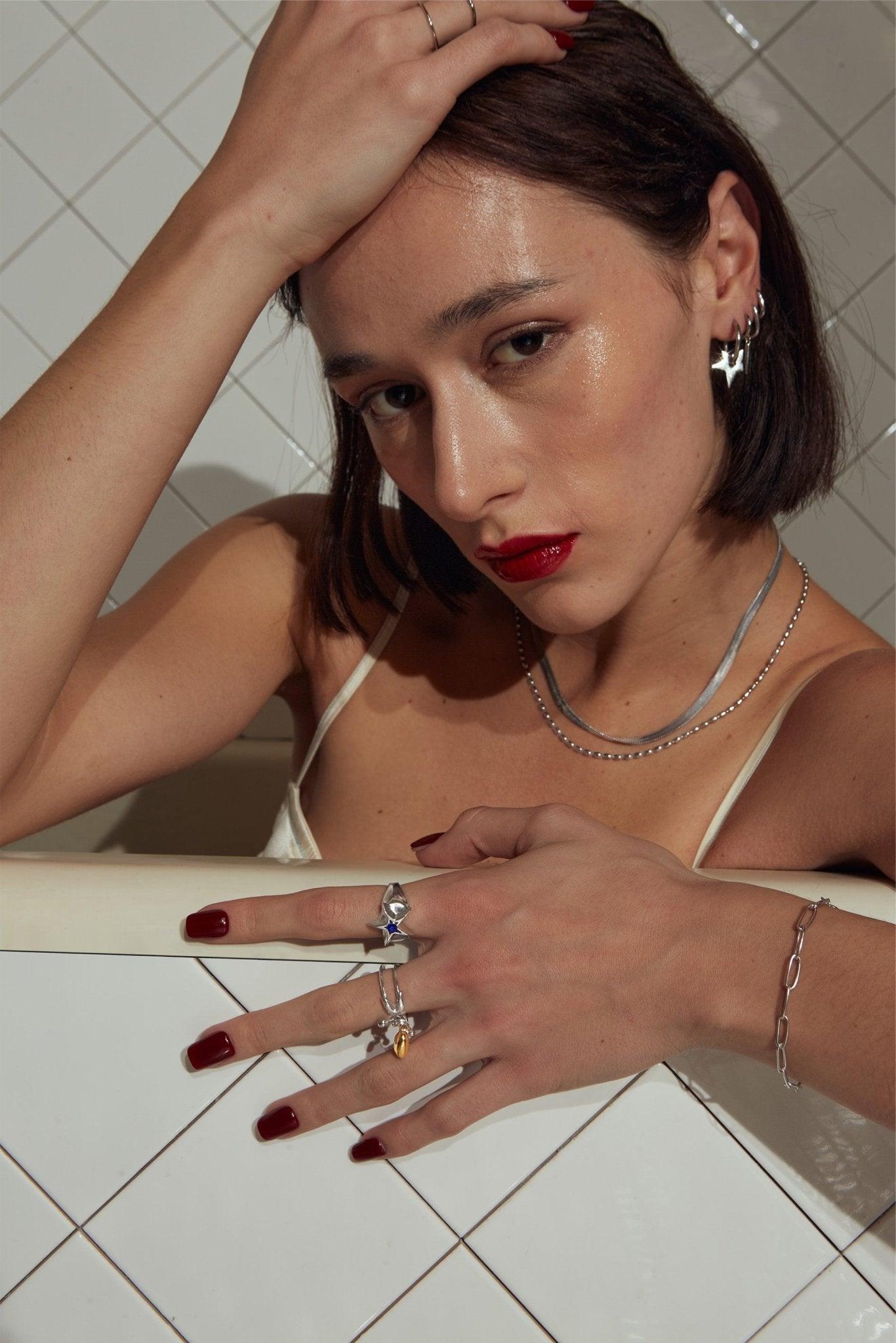 Sterling Silver Gia Chain Bracelet for Women - Elegant & Dainty Jewelry Gift for Birthday, Anniversary & Everyday Wear