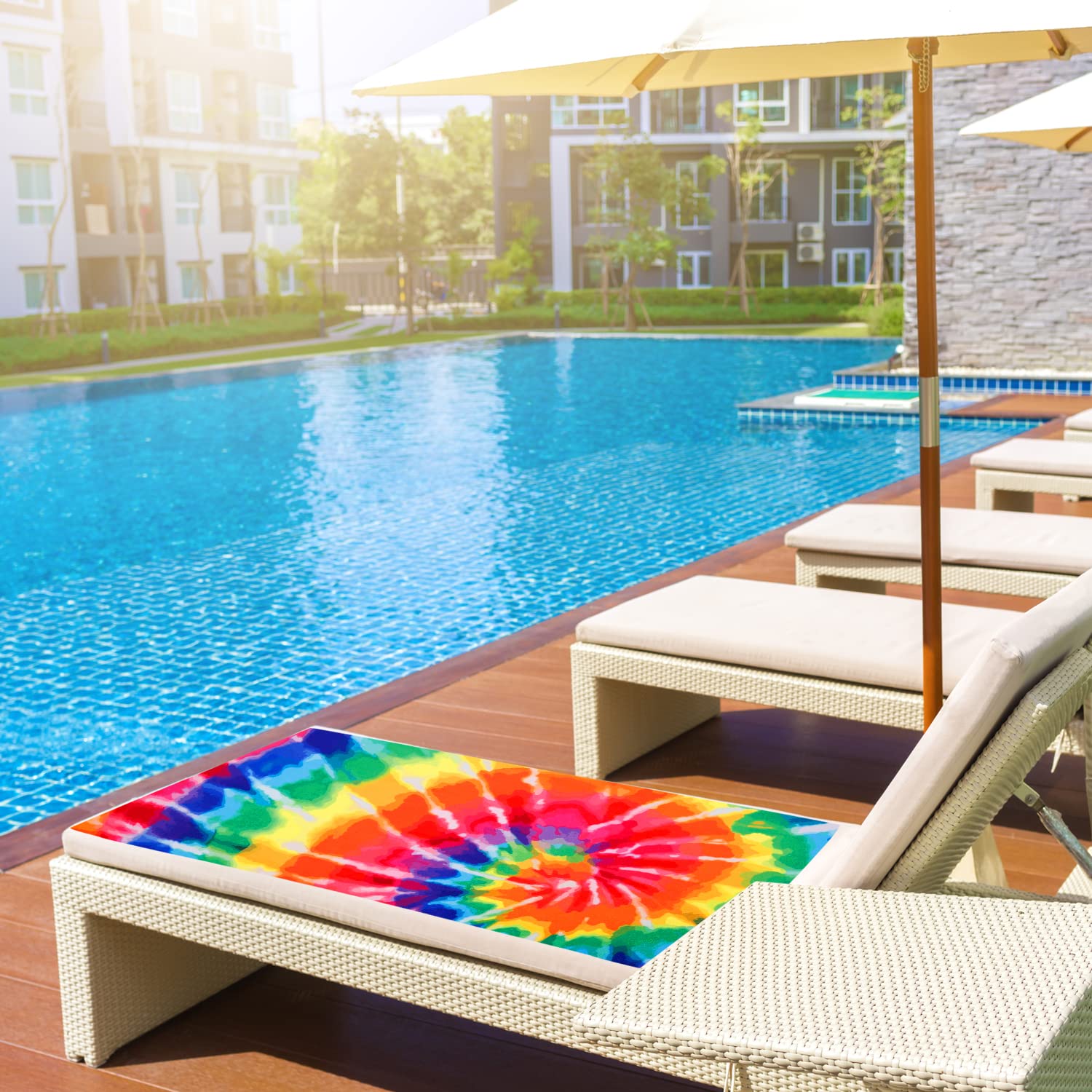 LIVILAN Oversized Tie Dye Beach Towel - 30