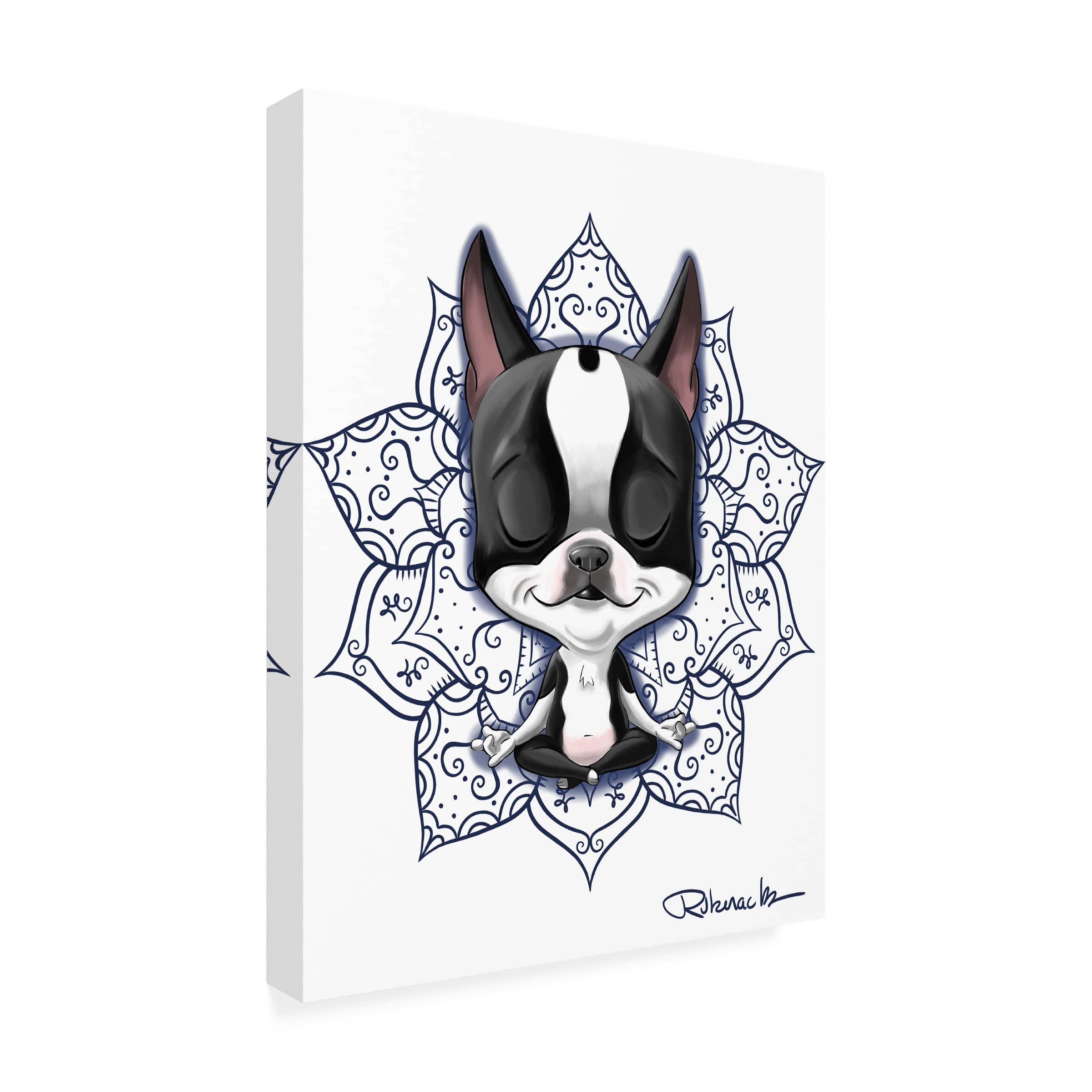 Trademark Fine Art 'Om' Canvas Wall Art by Brian Rubenacker - Spiritual Meditation Yoga Home Decor for Living Room & Bedroom