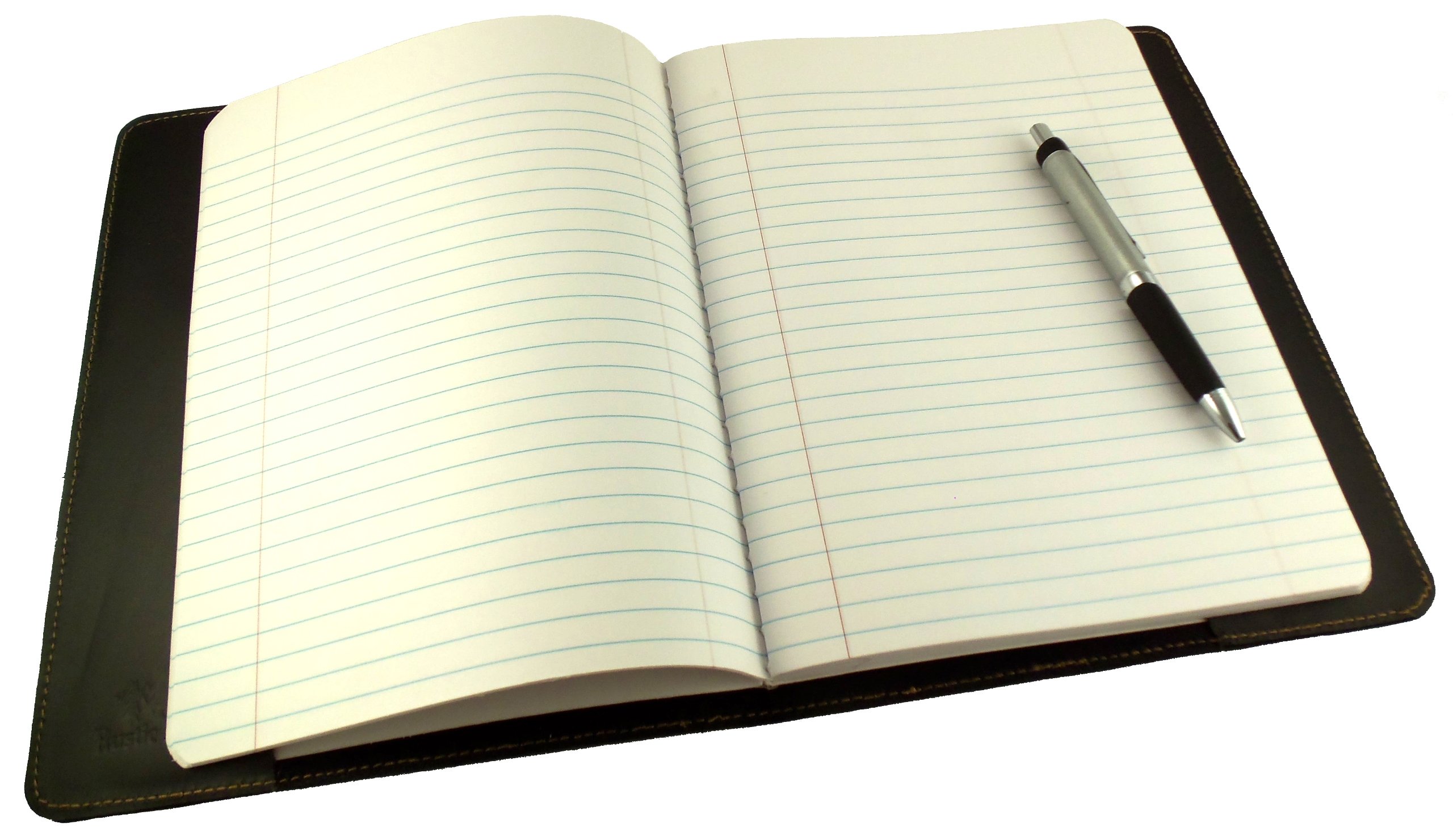 Rustic Ridge Refillable Leather Composition Notebook - Premium Leather Journal Cover for Writing, School & Office - Black Leather Notebook with Replaceable Paper - Perfect for Students, Professionals & Gift Giving