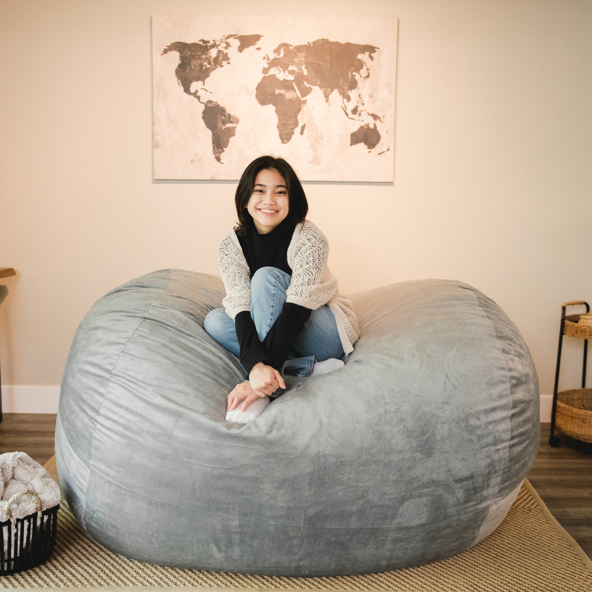 Fuf XL Dog Bed with Removable Washable Cover - Extra Large Orthopedic Pet Bed for Large Dogs, Waterproof & Chew Resistant - Perfect for Living Room, Bedroom or Kennel Use