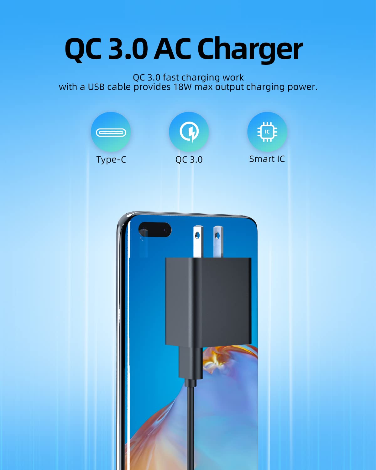 18W USB C Fast Charger for Lenovo Tablets - Quick Charge Power Adapter for Lenovo Tab M10, P11, Yoga - Perfect for Home, Office & Travel Use