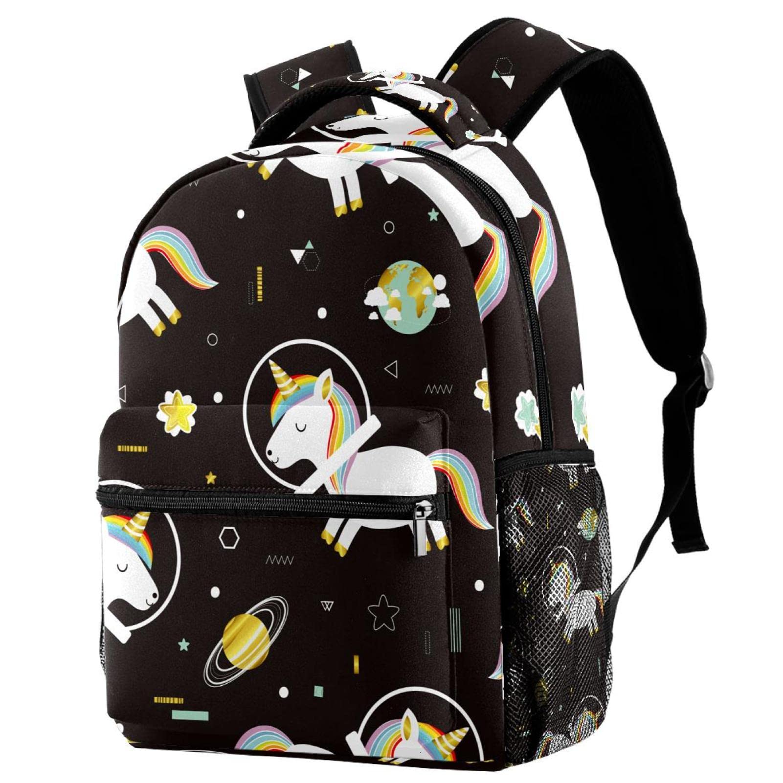 Unicorn Planets Large Backpack for Boys & Girls - Durable Canvas School Bag with Multiple Pockets - Perfect for School, Travel & Daily Use