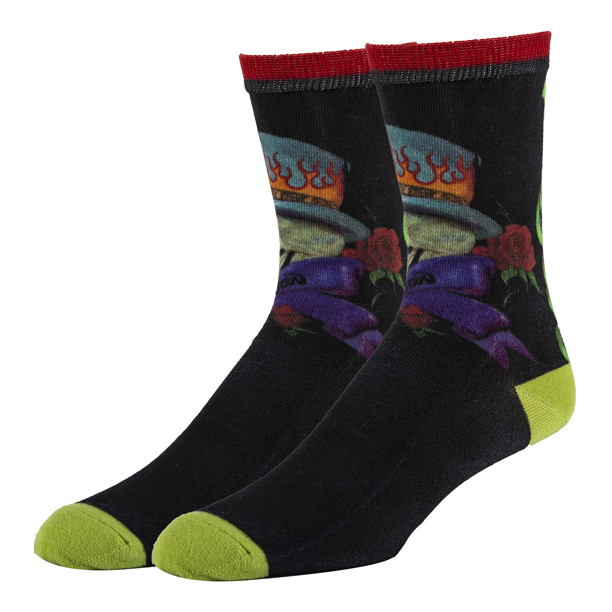 ooohyeah Men's Novelty Crew Socks - Music Lover & Band Themed Fun Socks - Funny Crazy Cool Socks for Gifts, Concerts & Casual Wear
