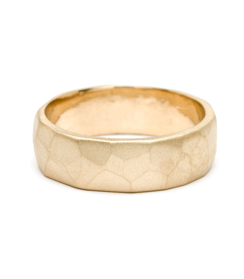 Elegant Faceted Wedding Band Ring for Women - 14K Gold or Sterling Silver - Perfect for Engagement, Anniversary & Bridal Jewelry Gifts