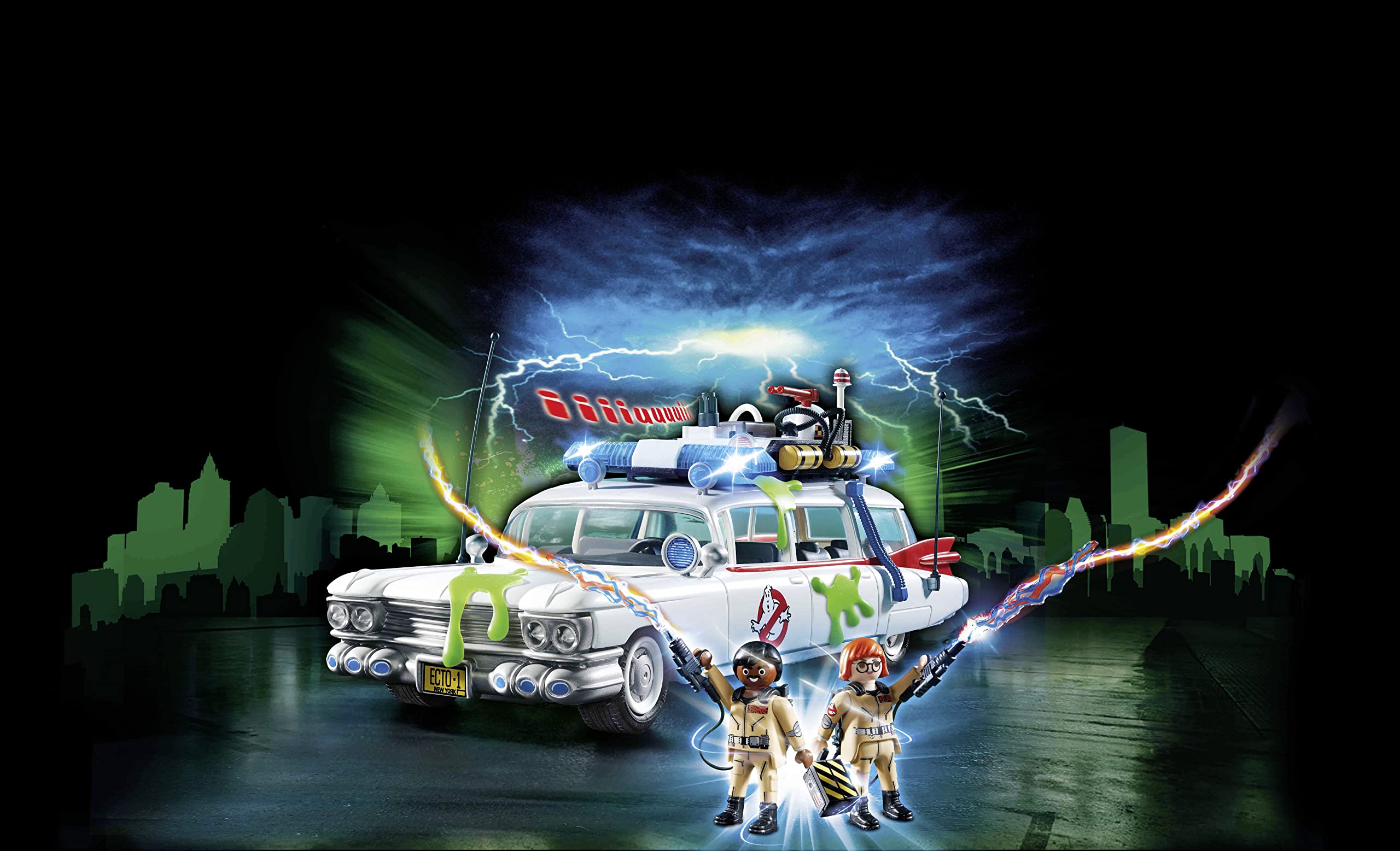 PLAYMOBIL Ghostbusters 9220 Ecto-1 with Light & Sound Module | Collectible Toy Car for Kids Ages 6+ | Perfect for Pretend Play, Birthday Gifts & Ghostbusters Fans