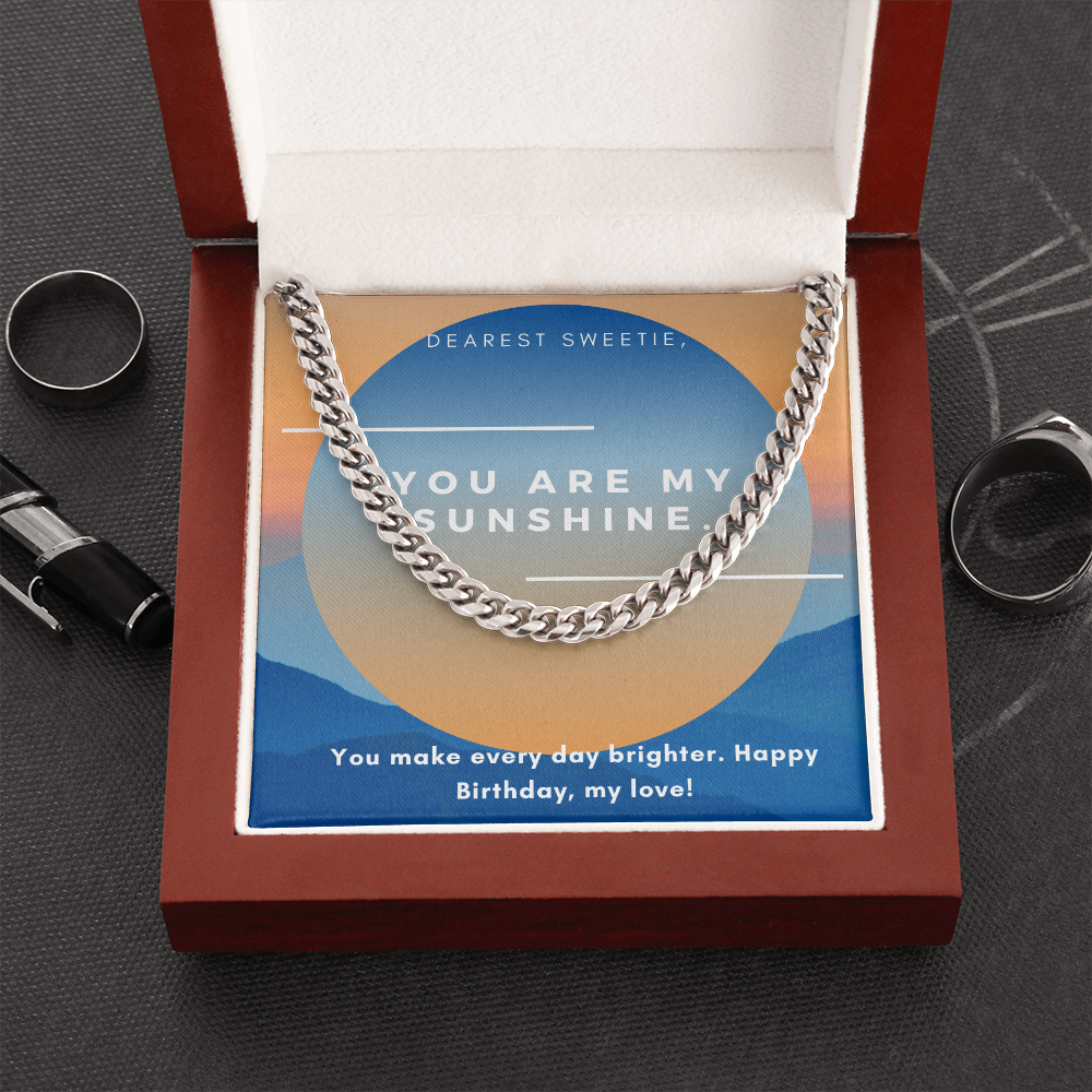Stylish Men's Chain Necklace - Perfect Birthday Gift for Husband, Boyfriend, or Fiancé - Ideal for Anniversaries, Valentine's Day & Special Occasions