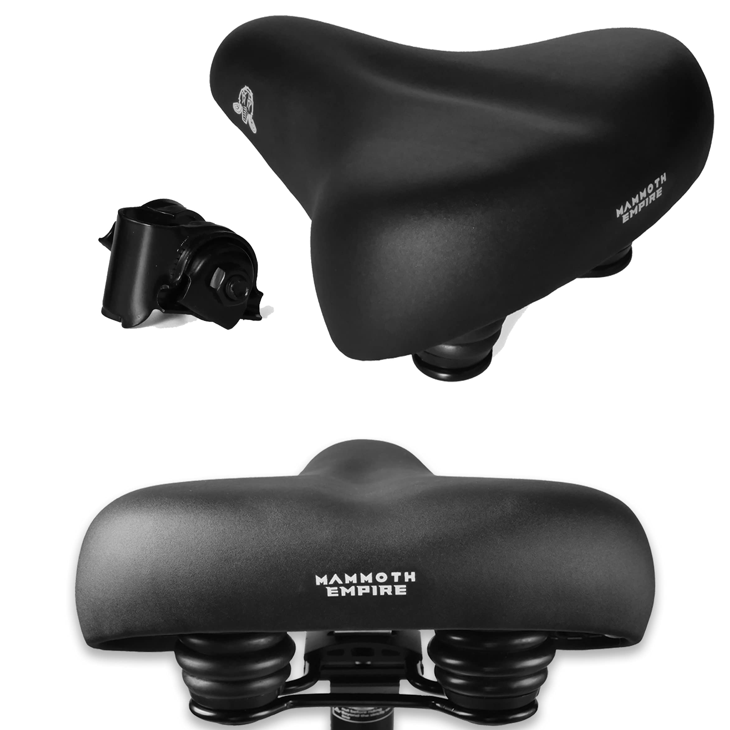 Comfortable Wide Bike Seat for Women & Men - Padded Mountain & Road Bike Saddle - Perfect for MTB, Cycling, Commuting & Long Rides