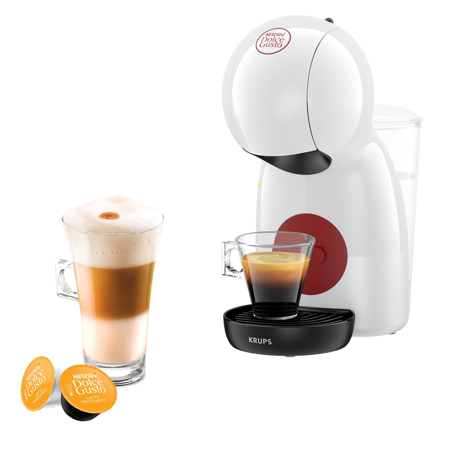 Krups NESCAFÉ DOLCE GUSTO KP1A31 Semi-Automatic Capsule Coffee Machine 0.8L - Perfect for Home & Office Use, Compact Single-Serve Coffee Maker for Espresso, Latte & Cappuccino Lovers