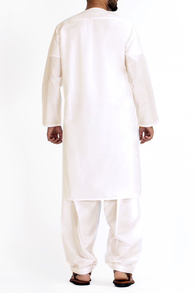 Blended Off White Inner Suit by J. Junaid Jamshed - Premium Modest Wear for Prayer & Special Occasions