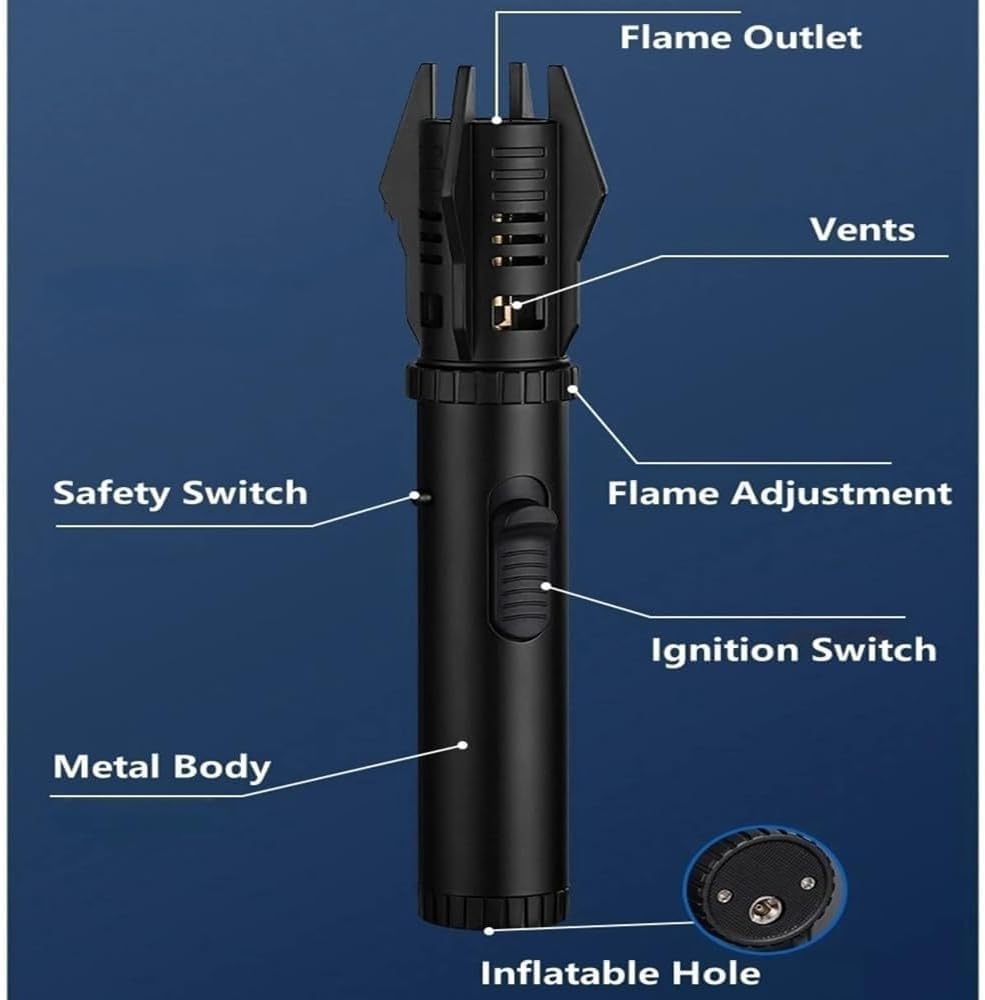 360° Windproof Butane Lighter for Outdoor & Gifts - Silver