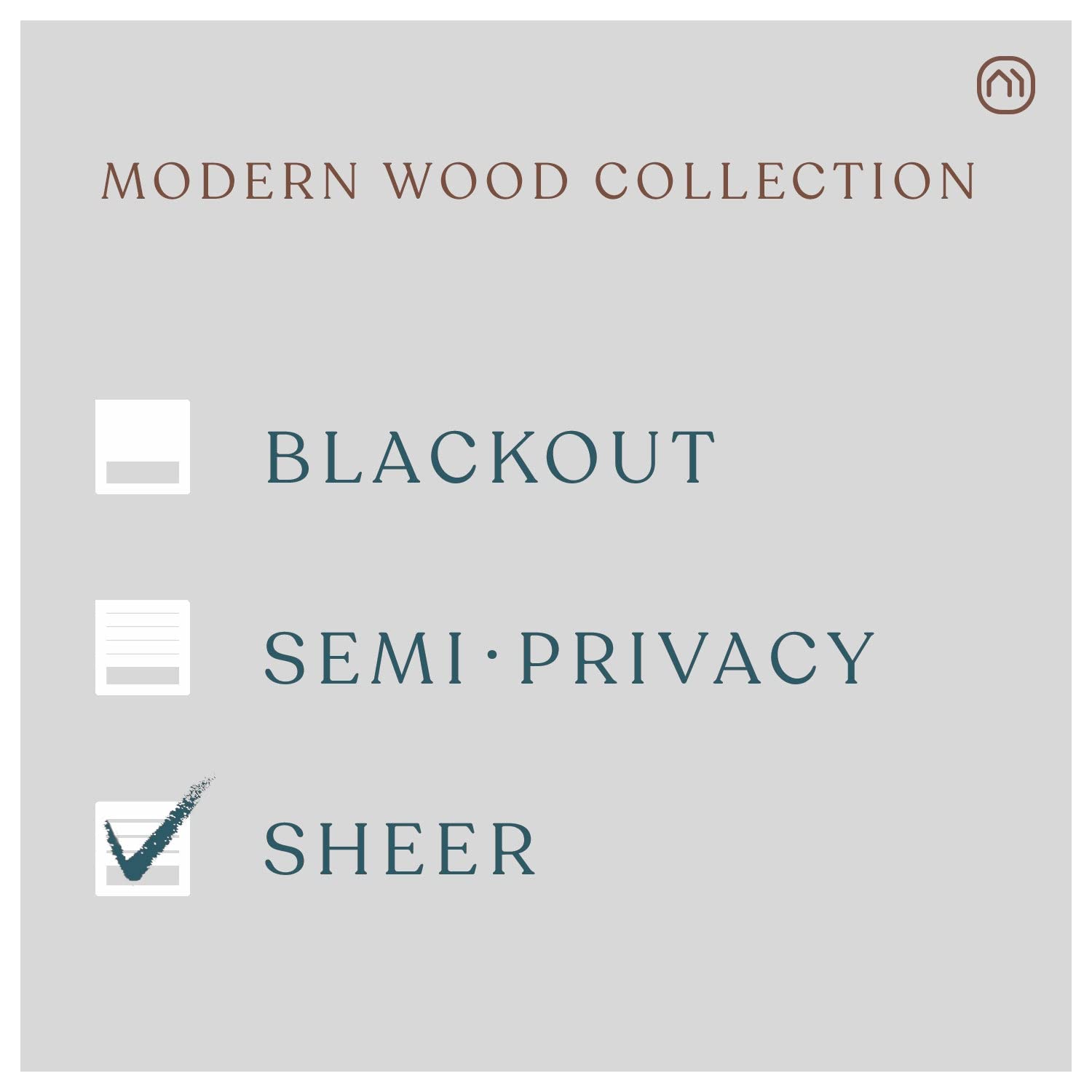 MOOD Custom Cordless Bamboo Roman Shades for Windows & Doors - Natural Woven & Modern White Sheer - 23