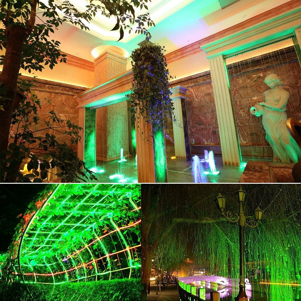 XUNATA 6.6ft/2m Waterproof Green LED Neon Rope Light - 240 SMD 2835 LEDs, 12V DC Flexible Neon Tube for Outdoor Garden, Patio, Party, Christmas & Thanksgiving Decorations - Perfect for Home, Bar, Wedding, and Event Lighting