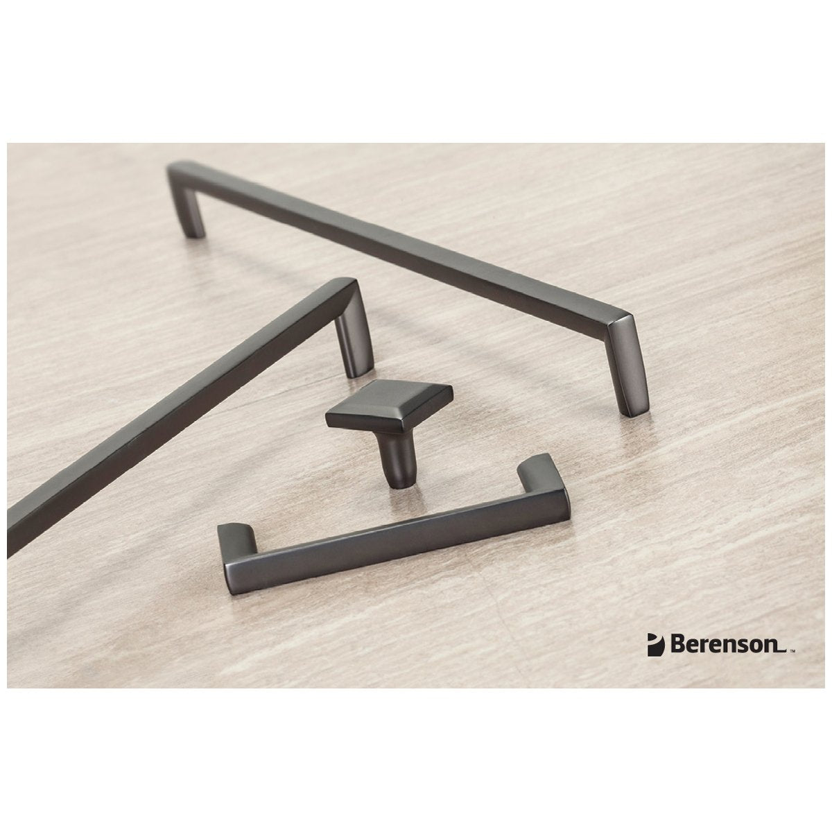 Berenson Metro Contemporary Zinc Cabinet Pull - Modern Kitchen & Bathroom Hardware for Drawers & Cabinets - Perfect for Home Renovation & DIY Projects