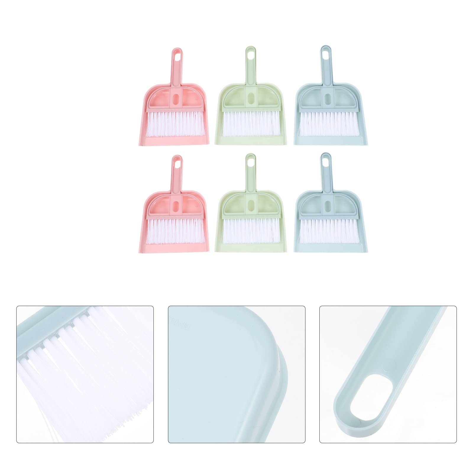 6-Piece Desktop Cleaning Kit - Mini Dustpan & Broom Set for Keyboard, Car, Countertop | Compact Sweeping Tool for Home, Office & Workspace Cleaning