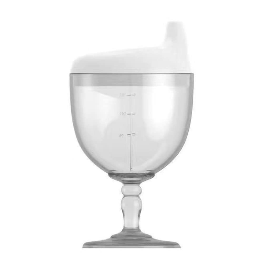 Kisangel 150ml Baby Wine Sippy Cup - BPA-Free Plastic Goblet with Lid for Kids, Toddler Birthday Party, Celebration & Special Occasions - Perfect for Juice, Milk & Beverages at Family Gatherings & Festive Events