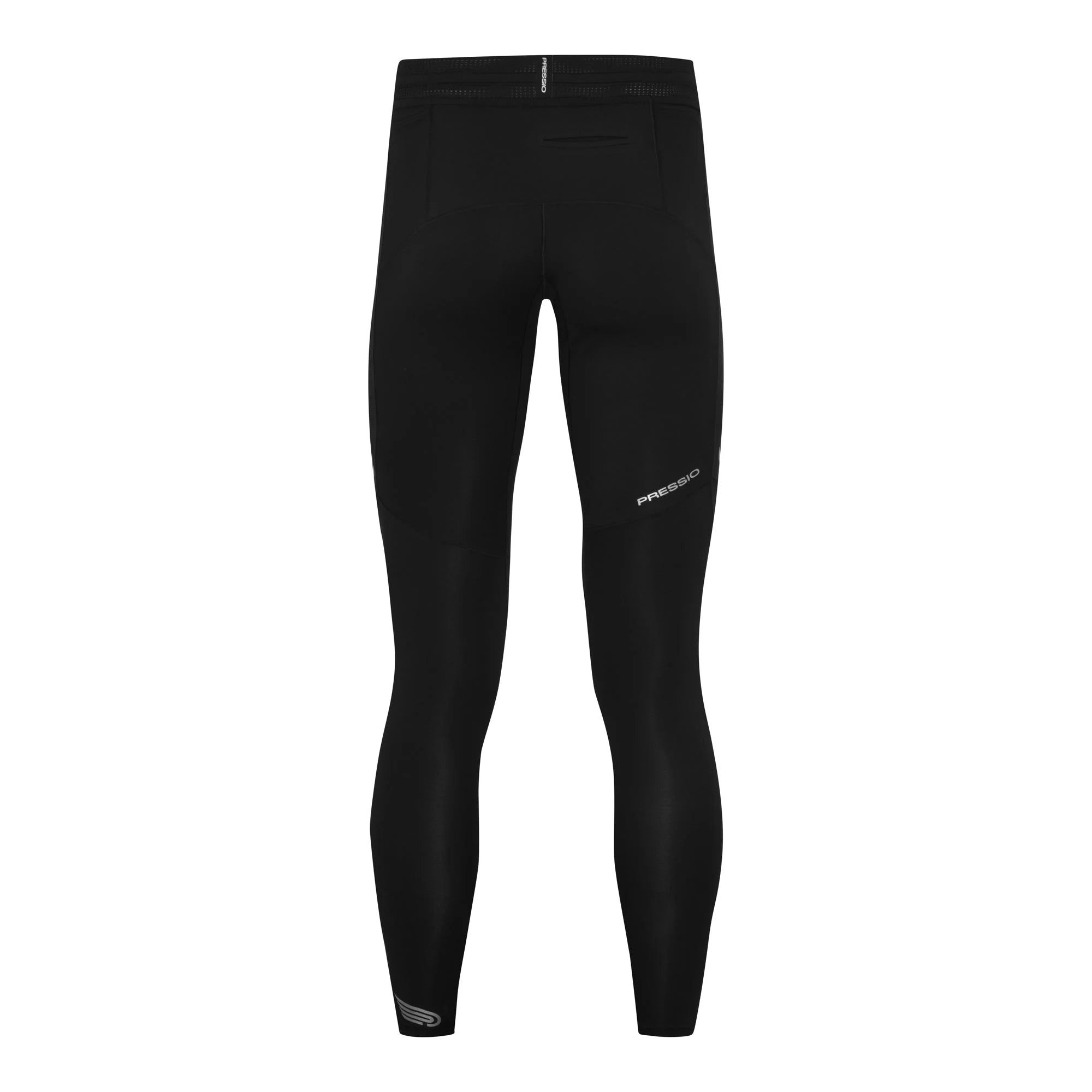 Pressio Men's EQ Run Tight - Black | Performance Running Tights for Men | Gym, Jogging & Workout Activewear