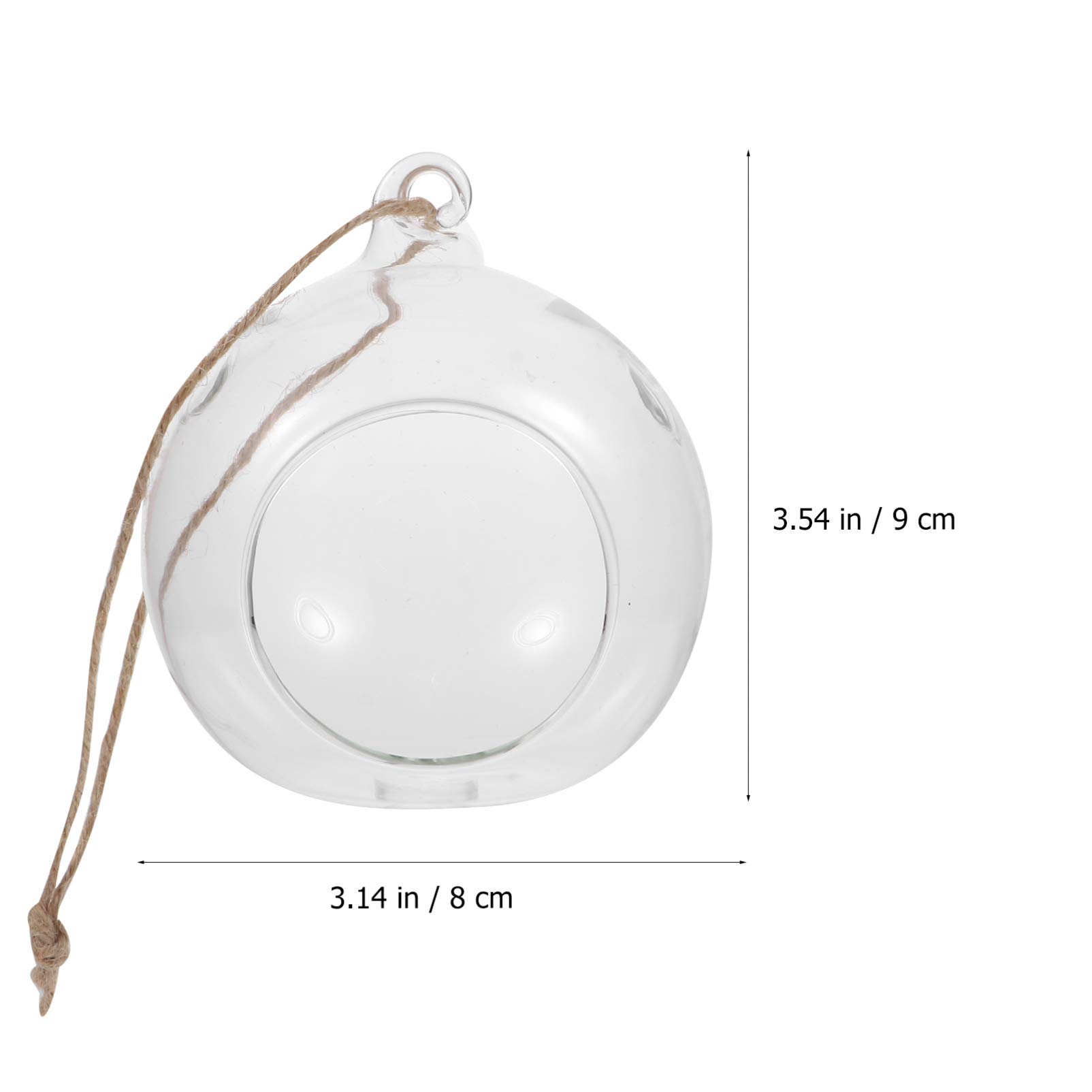 VORCOOL 5-Piece Glass Hanging Terrarium Set - Hanging Glass Flower Vase, Tea Light Holder, and Sphere Ball for Plants & Candles - Perfect for Home Decor, Weddings, and Indoor Gardens