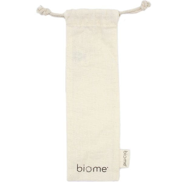 Biome Organic Cotton Drawstring Straw Pouches - Bulk 25 Pack | Eco-Friendly Reusable Straw Storage | Perfect for Restaurants, Cafes & Zero Waste Lifestyle