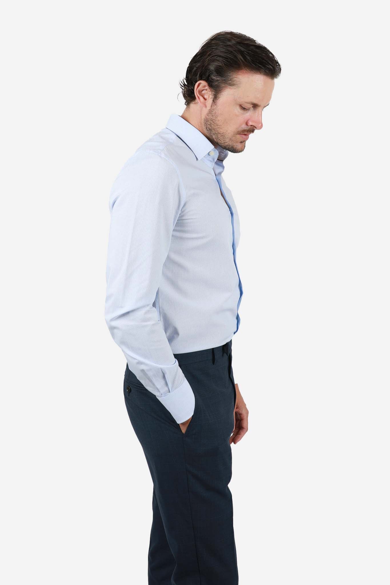 Blue Check Slim Fit Shirt for Men - Casual & Office Wear | Perfect for Business, Dating & Everyday Outfits