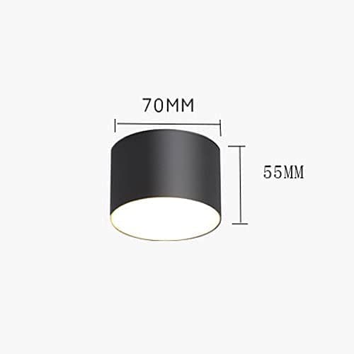 Modern LED Surface Mount Downlight - Mini Round Ceiling Spotlight for Living Room, Hallway & Corridor | Energy Efficient Nordic Style Accent Lighting | Black Finish | Perfect for Home, Office & Retail Spaces
