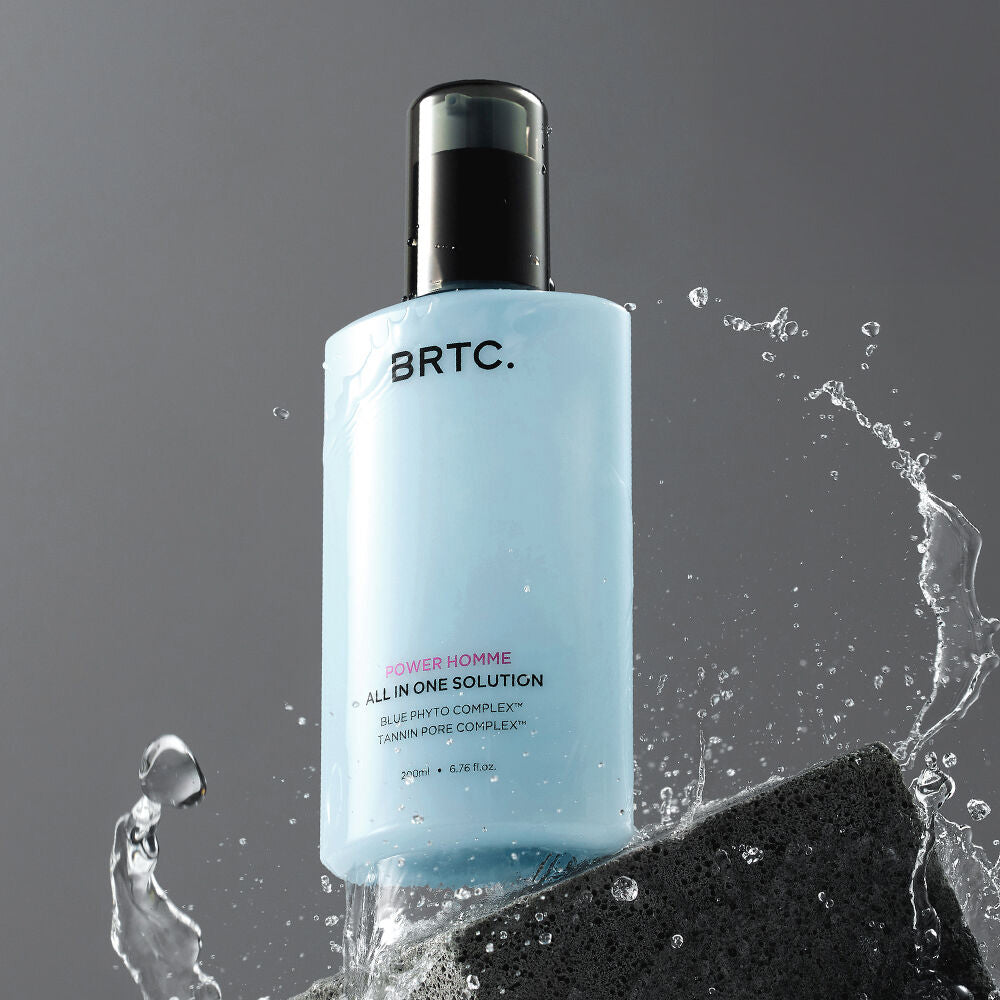 BRTC Power Homme All-In-One Skincare Solution 200ml - Hydrating, Anti-Aging & Brightening Face Moisturizer for Men | Daily Skincare Routine & Travel Essential