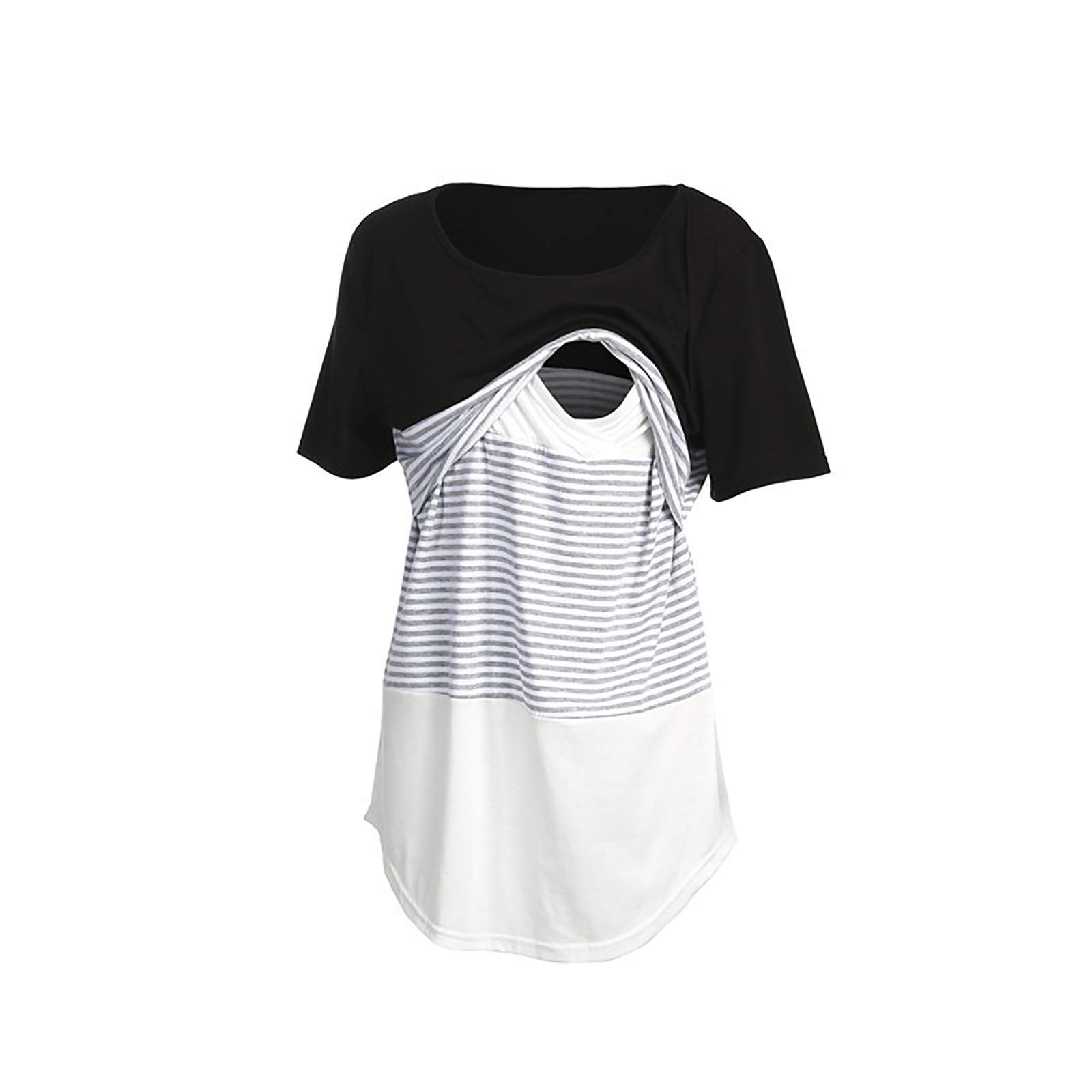 Comfortable Maternity Nursing Tops & Breastfeeding T-Shirts for Women - Soft Nursing Blouses & Nightgowns for Pregnancy & Postpartum - Perfect for Casual Wear, Nursing at Home, and Mother-Baby Bonding Time