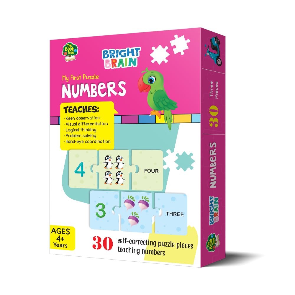 Majestic Book Club 30-Piece Jigsaw Puzzle for Kids Ages 3-6 | Educational Number Learning Toy (1-30) | Preschool STEM Math Game | Birthday Gift for Toddlers & Classroom Activity | Fun Early Childhood Development Puzzle