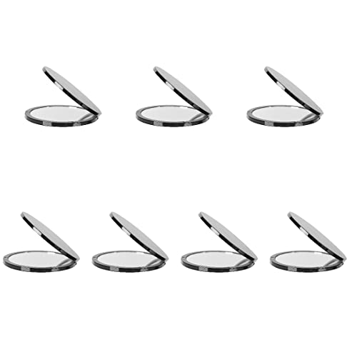 7-Piece Portable Makeup Mirror Set - Double-Sided Folding Travel Mirror for Women (Black) | Compact & Lightweight for Home, Travel, and Professional Makeup Application