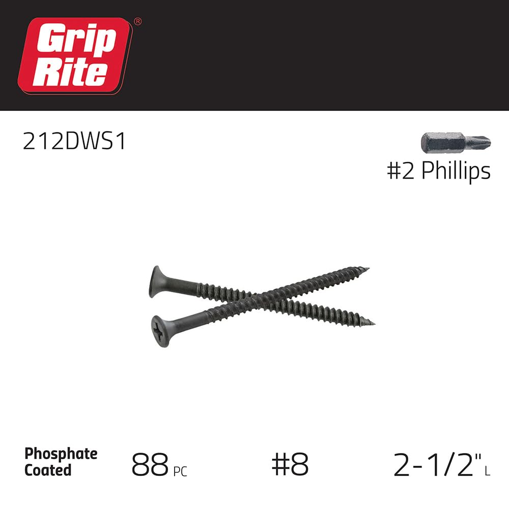 Grip-Rite 212DWS1 #8 X 2-1/2