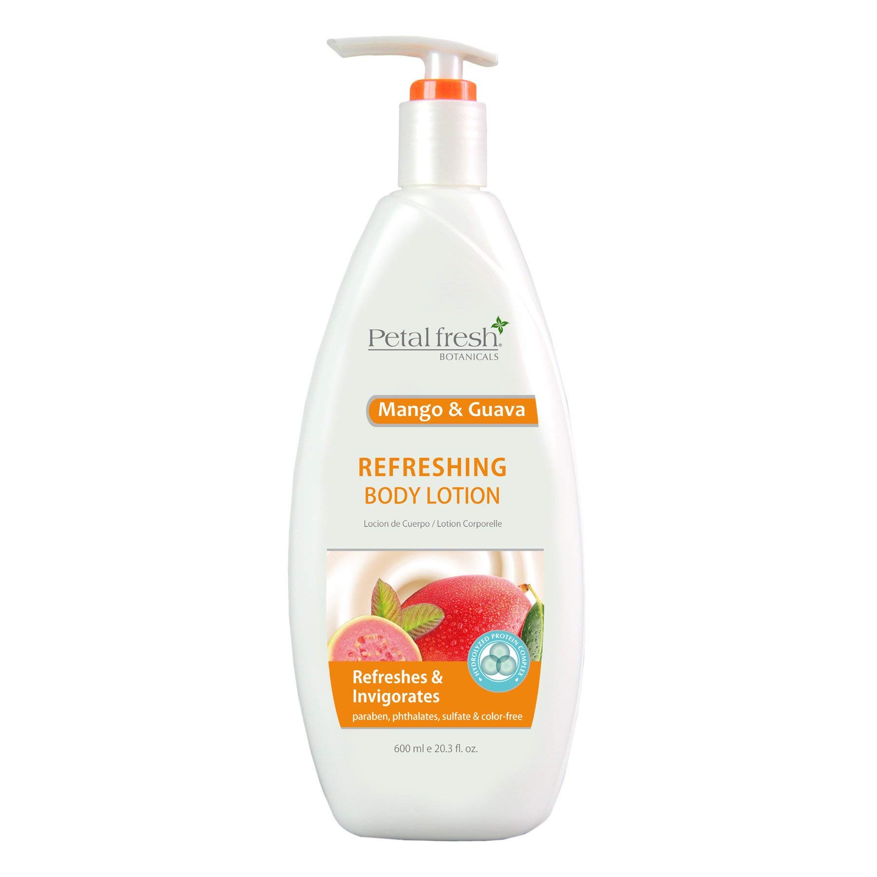 Petal Fresh Mango & Guava Body Lotion - 12oz Large Bottle for Dry Skin | Hydrating Moisturizer for Women & Men | Perfect for Daily Use & After Shower