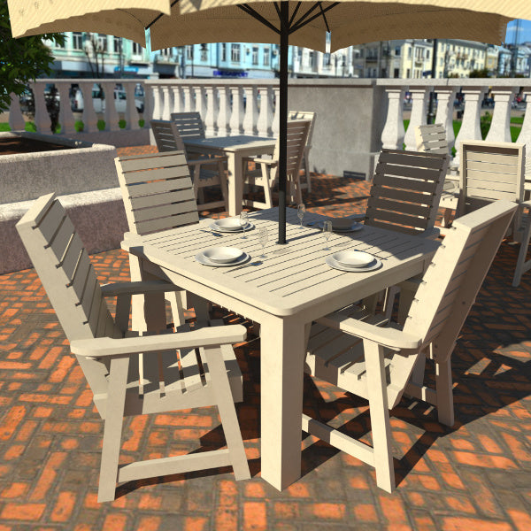 Glennville 5-Piece Square Outdoor Dining Set - Patio Furniture with Table and 4 Chairs - Perfect for Backyard, Garden, and Poolside Gatherings