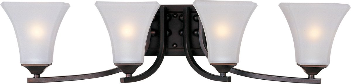30 Inch Oil Rubbed Bronze Bathroom Vanity Light Fixture - 4 Medium Bulbs, 400W, Steel Construction | Perfect for Bathroom Makeovers & Modern Home Lighting