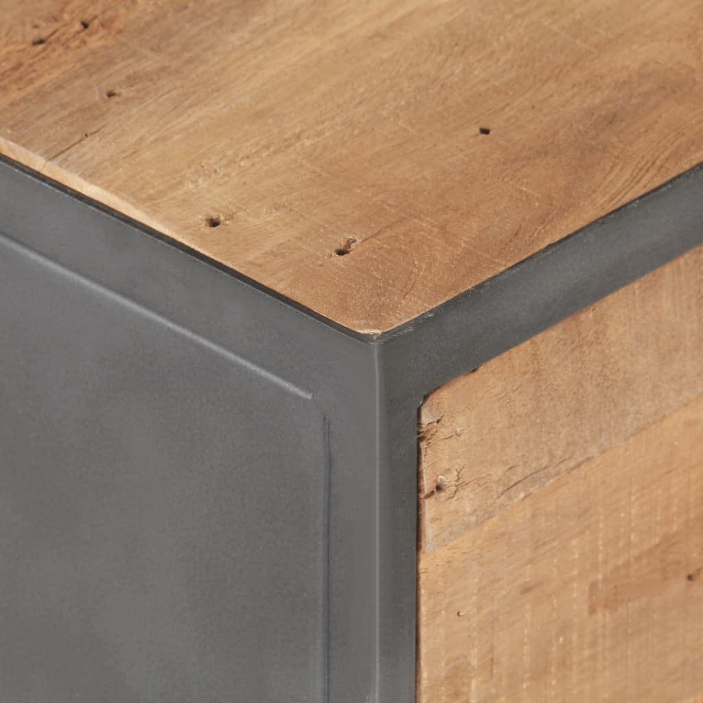 Solid Reclaimed Wood Nightstand with Storage - 15.7