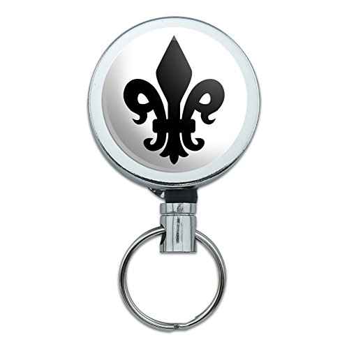 Fleur De Lis Black on White
