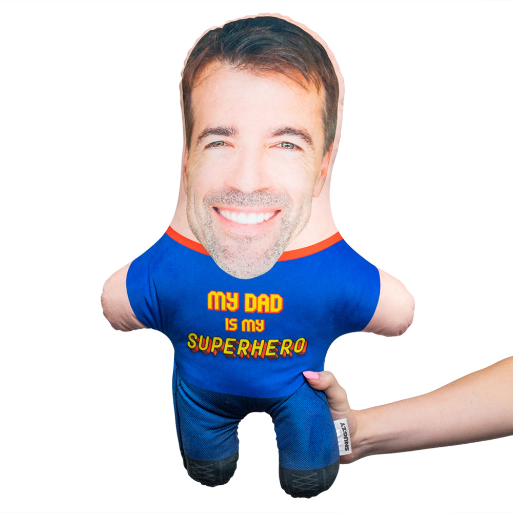 My Dad Is My Superhero Face Pillow - Soft & Comfortable Father's Day Gift for Dad, Husband - Perfect for Home, Office & Travel Use